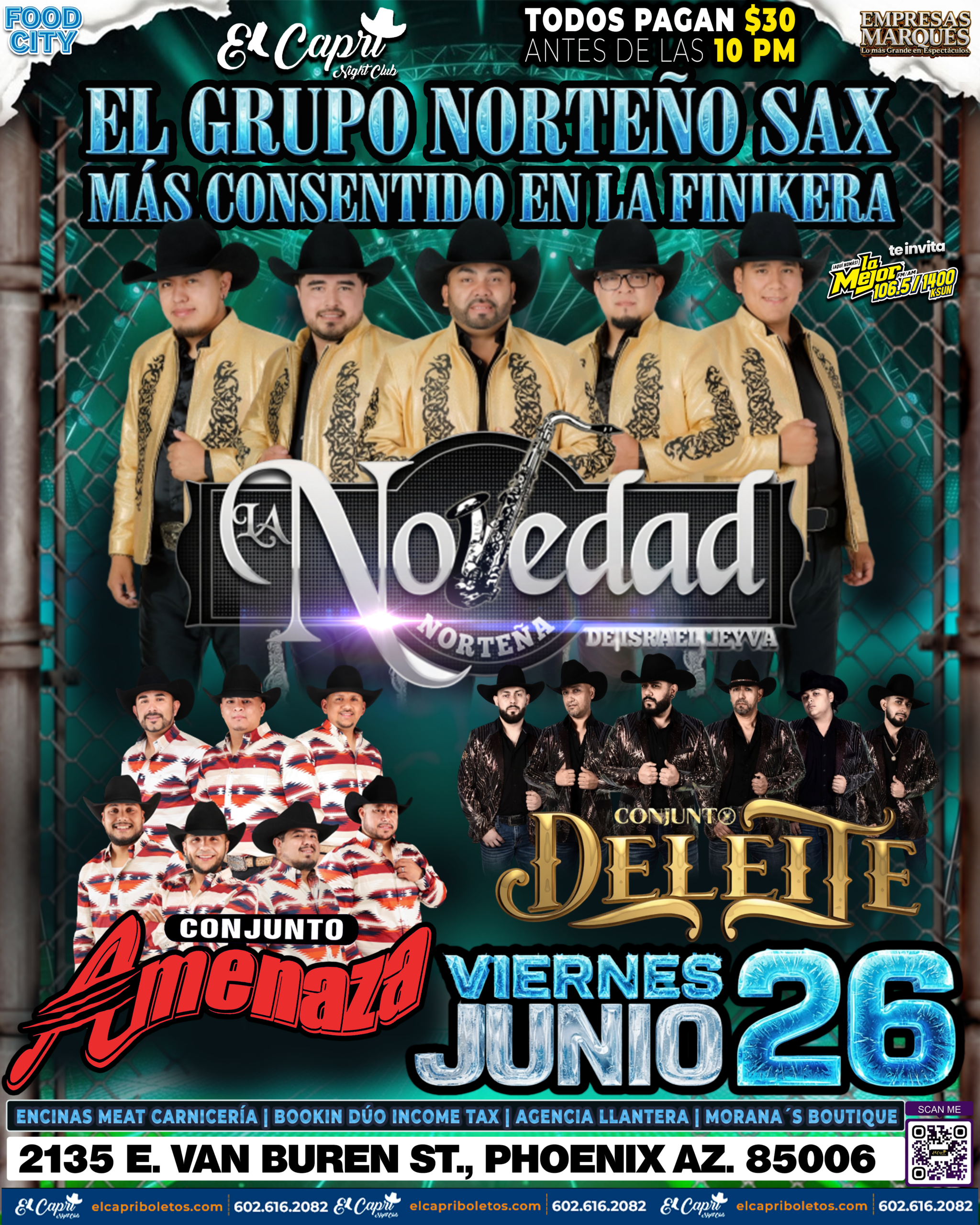 viernes 26 junio el capri