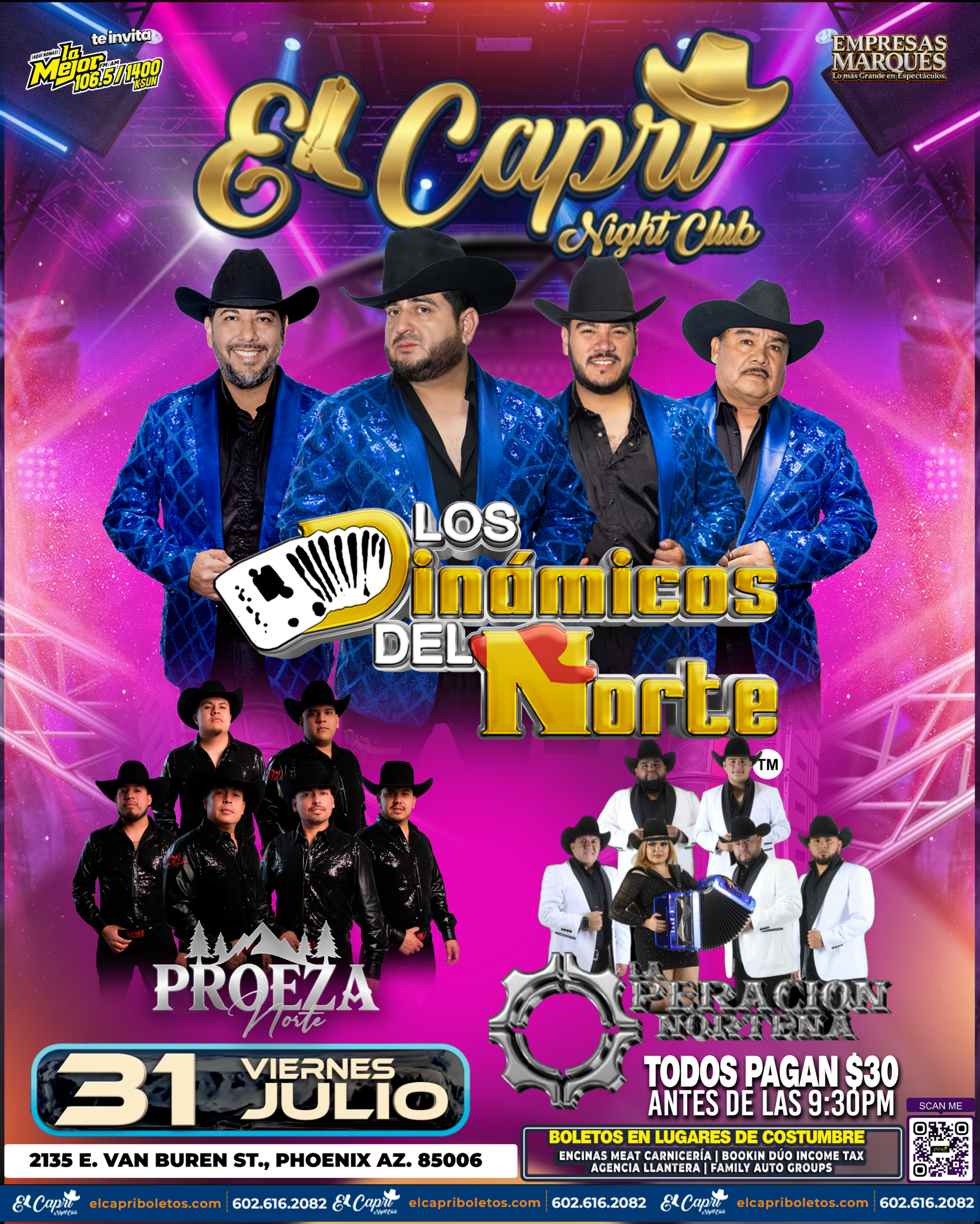viernes 31 julio el capri